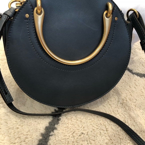 *SOLD*CHLOE Silver Blue Calfskin Suede Small Pixie - Picture 5 of 8